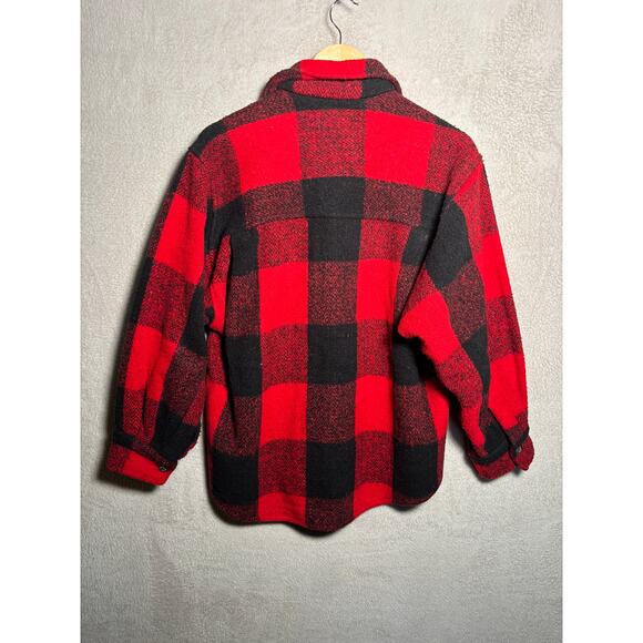 Vtg Earth Ragz Buffalo Plaid Button Jacket Coat Red Size Small - Picture 2 of 4